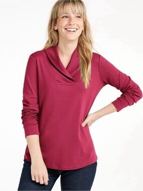 Women's L.L.Bean Pullover, Long-Sleeve Shawl Collar